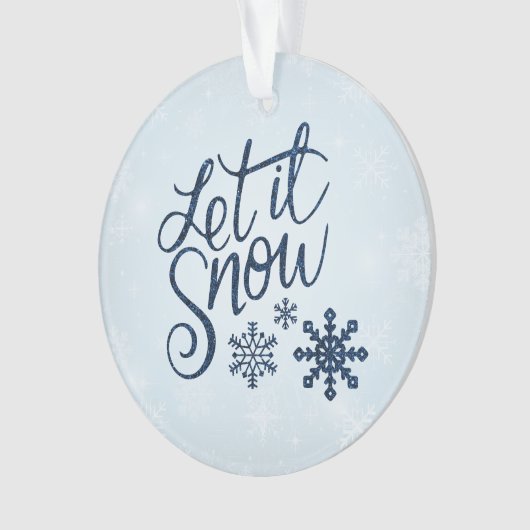 Schnee-Acryl-Ornament Ornament (Vorderseite)