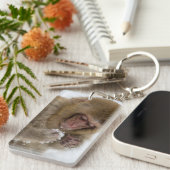 Schnee-Affe Babyjapanischer Macaque-| Schlüsselanhänger (Vorderseite rechts)