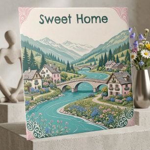 Schnee Alpine Sweet Home Rustikales Chalet Szenisc Fliese