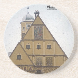 Schnee am Rathaus in Weiden in der Oberpfalz Untersetzer