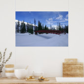 Schnee am Simpson River Trailhead Kootenay River Poster (Küche)