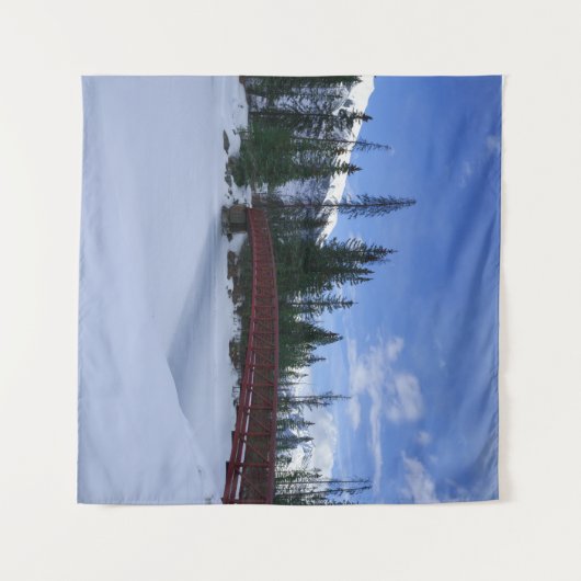 Schnee am Simpson River Trailhead Kootenay River Wandteppich (Vorderseite (Horizontal))