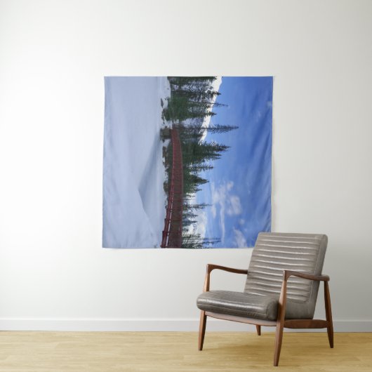 Schnee am Simpson River Trailhead Kootenay River Wandteppich (Beispiel (Horizontal))