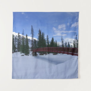 Schnee am Simpson River Trailhead Kootenay River Wandteppich