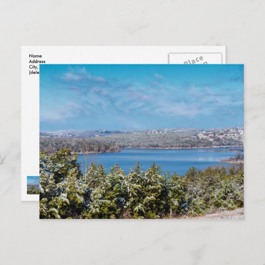 Schnee am Tafelrocksee Postkarte (Vorne/Hinten)