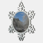 Schnee am Vanderbilt Boden Schneeflocken Zinn-Ornament (Rechts)