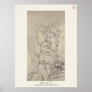 Schnee an der westlichen Klippe - Hongren, Qing-Dy Poster
