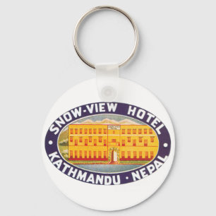 Schnee-Ansicht-Hotel Kathmandu Nepal Schlüsselanhänger