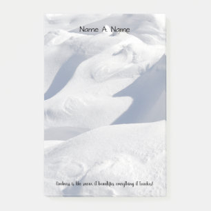 Schnee-Antrieb-und Schatten-Fotografie Post-it Klebezettel