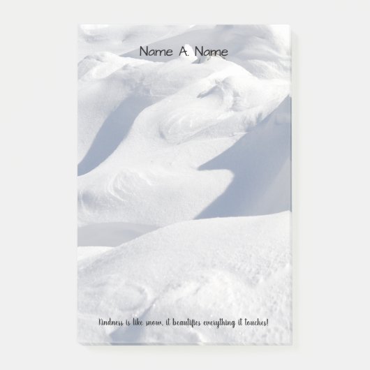 Schnee-Antrieb-und Schatten-Fotografie Post-it Klebezettel (Vorderseite)