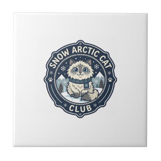 Schnee Arctic Cat POD Vektor Kunst - Schnee Arctic Fliese (Vorderseite)