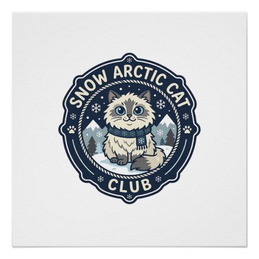 Schnee Arctic Cat POD Vektor Kunst - Schnee Arctic Poster (Vorderseite)