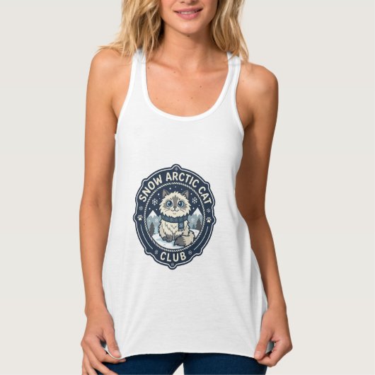 Schnee Arctic Cat POD Vektor Kunst - Schnee Arctic Tank Top (Vorderseite)