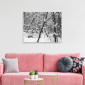 Schnee auf Bäumen Schwarzweiß-Foto auf der Leinwan Leinwanddruck (Insitu (Wohnzimmer))