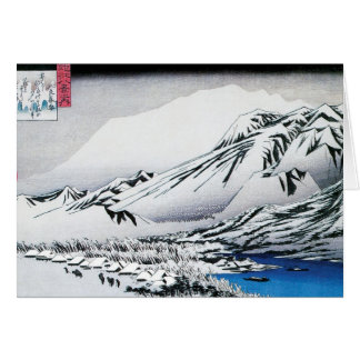 Schnee auf Berg Hira, Japan. Circa 1834-35