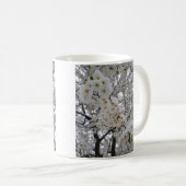 Schnee auf Blüten Kaffeetasse (VorderseiteRechts)
