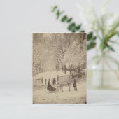 Schnee auf Boston Common Postkarte (Stehend Vorderseite)