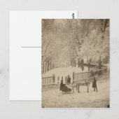 Schnee auf Boston Common Postkarte (Vorne/Hinten)