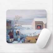 Schnee auf dem Bauernhof Mousepad (Mit Mouse)