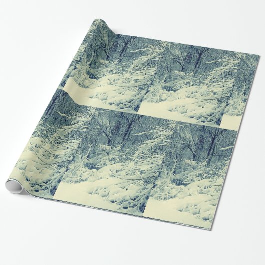 SCHNEE AUF DEM BRANCHENverpackungspapier Geschenkpapier (Ungerollt)