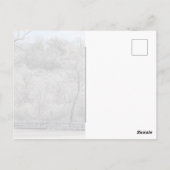 Schnee auf dem Teich Postkarte (Rückseite)