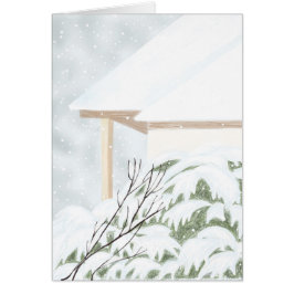 Schnee auf dem Wacholderbusch Bush