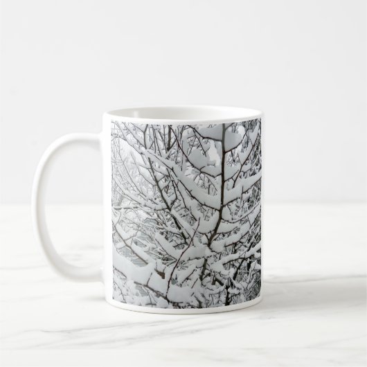 SCHNEE AUF DEN BRANCHEN KAFFEETASSE (Links)