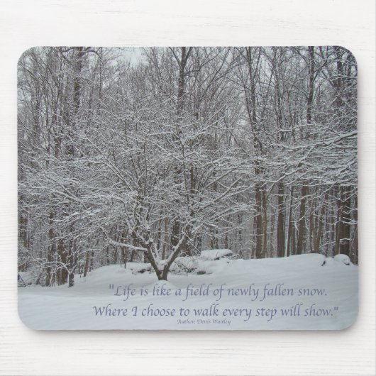 Schnee auf Dogwood Trefferquote Denis Waitley Mousepad (Vorne)