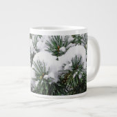 SCHNEE AUF EVERGREEN BAUM Jumbo-Tasse (Vorderseite Rechts)
