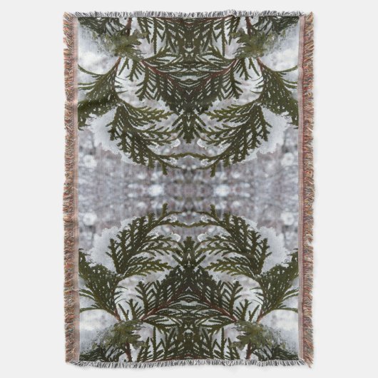 Schnee auf Evergreen Branchen Decke (Vorderseite Vertikal)