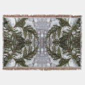 Schnee auf Evergreen Branchen Decke (Vorderseite)