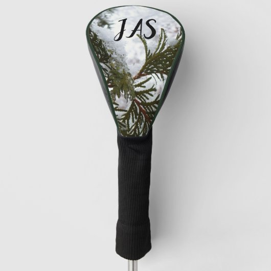 Schnee auf Evergreen Branchen Golf Headcover (Vorderseite)
