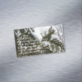Schnee auf Evergreen Branchen Magnetische Visitenkarte (Beispiel)