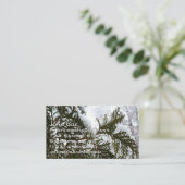 Schnee auf Evergreen Branchen Visitenkarte (Stehend Vorderseite)