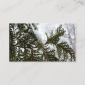 Schnee auf Evergreen Branchen Visitenkarte (Rückseite)