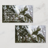 Schnee auf Evergreen Branchen Visitenkarte (Vorne/Hinten)