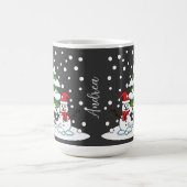 Schnee auf Kardinal, Schneemann und Pine Tree | Na Kaffeetasse (Mittel)