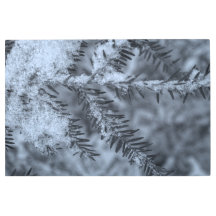 Schnee auf Kiefernnadeln