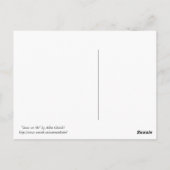 Schnee auf mich postkarte (Rückseite)