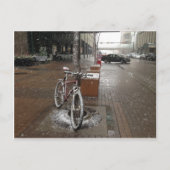 Schnee auf mich postkarte (Vorderseite)