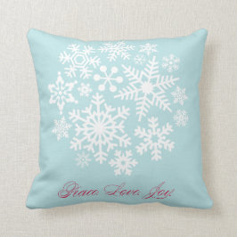 Schnee-Aufregungs-(personalisiertes) quadratisches Kissen