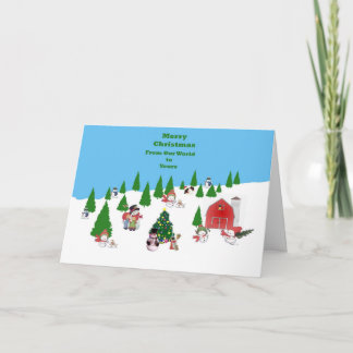 Schnee-Baby-Weihnachtskarte Feiertagskarte