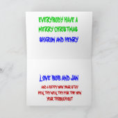 SCHNEE-BANK-WEIHNACHTENkarte Feiertagskarte (Innenseite)