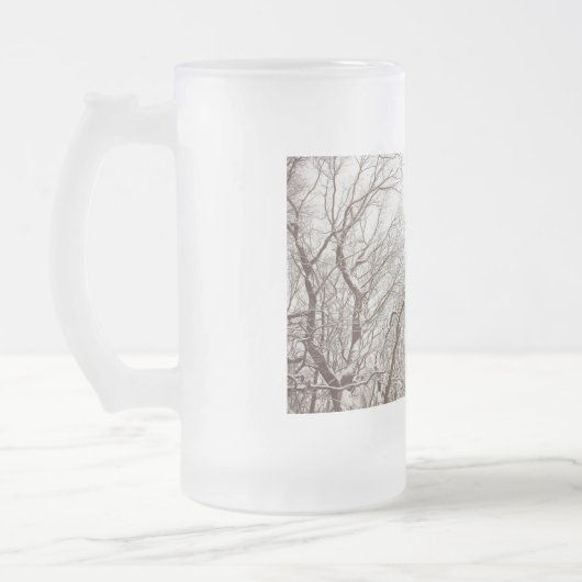 Schnee-Baum-mattierte Tasse (Links)