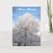 Schnee-Baum-Weihnachtskarte Feiertagskarte (Vorderseite)