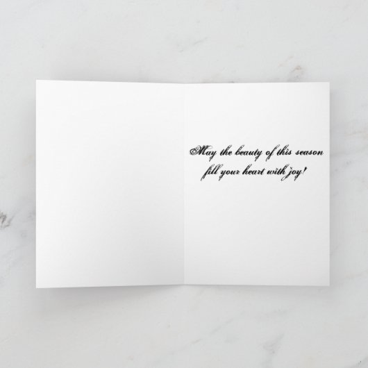 Schnee-Baum-Weihnachtskarte Feiertagskarte (Innenseite)