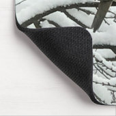 Schnee Baum Zweige Vogel (Fotografie von mir) Mousepad (Ecke)