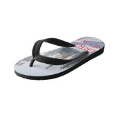 SCHNEE, BÄUME, DIE SONNE, BEREIT FÜR CHRISTMAS KINDERBADESANDALEN (Schrägansicht)