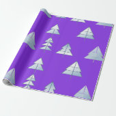 Schnee Bäume Eleganter Winter Geschenkpapier (Ungerollt)