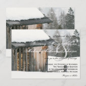 Schnee-Bäume mit Herz-Winter-Hochzeits-Einladungen Einladung (Vorne/Hinten)